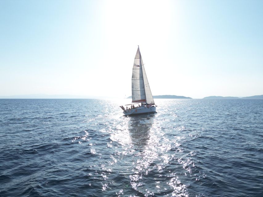Skiathos: Private Sailing Trip with Lunch and Snorkeling - Tsougrias provides the first clear-water swim