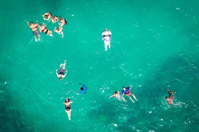 Small Group Snorkeling Cruise with Open Bar and Light Snacks - Slide, swimming, and a floating bar