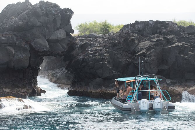 Small Group Snorkeling Expedition South Kona - The private black sand beach is the visual surprise