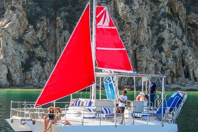 Snorkeling in Cabo San Lucas on 35' Sea Amore Trimaran - Lunch, fresh food, and the open bar