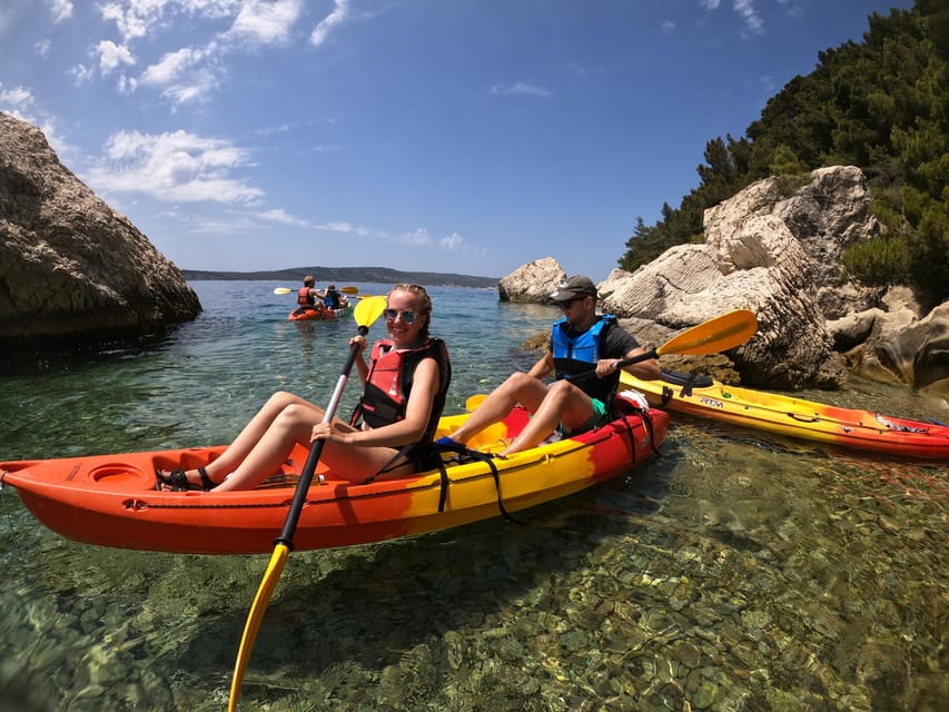 Split: Guided Sea Kayaking Tour with Snorkeling - Paddling away from Bene Beach