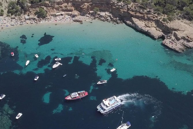Sunset Beach Hopping Cruise, Cala Comte and Cala Bassa, SUP and snorkelling - The swim bay is where the boat becomes fun