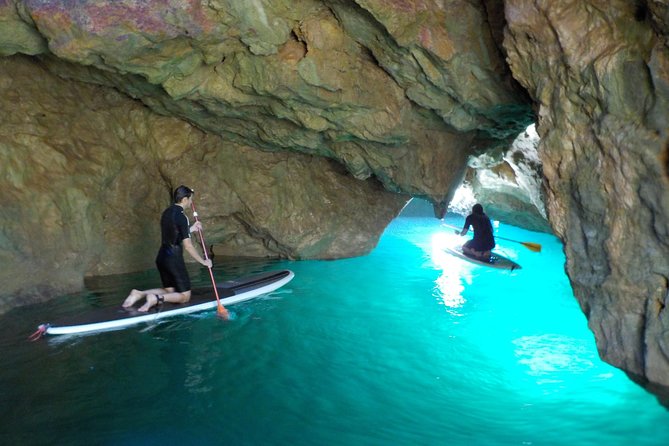SUP Tour in Algarve Ingrina Caves w/ Snorkeling & Photos Included - Snorkeling inside the smaller caves