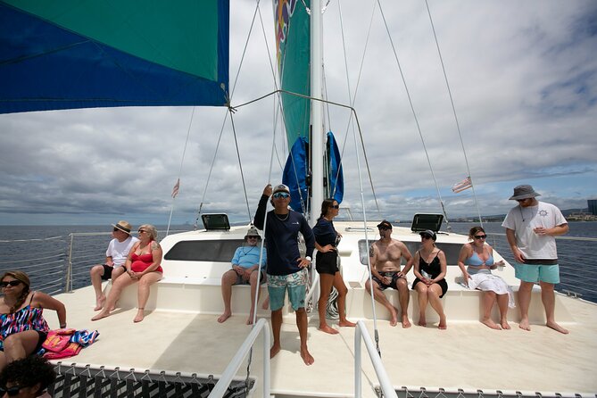 Waikiki Catamaran Snorkel Sail with Lunch: Turtles Guaranteed - Lunch, drinks, and what you really receive