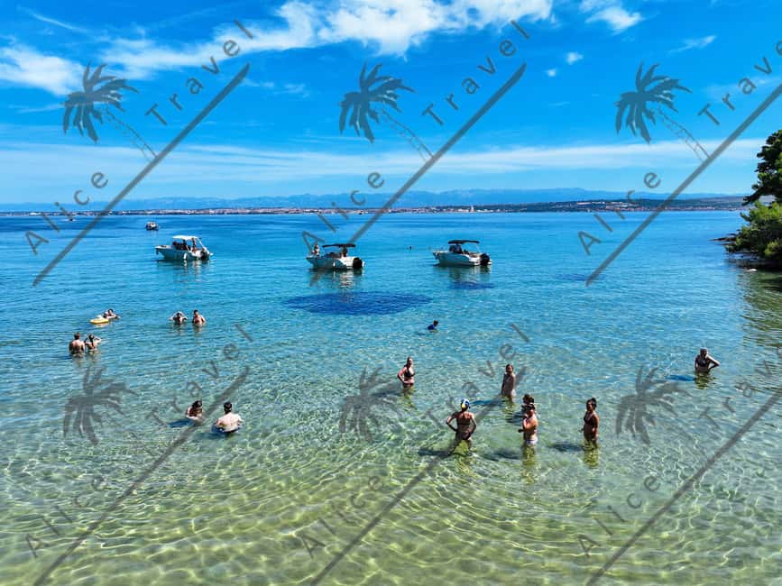 Zadar: 3 Island Speedboat Tour with Wine and Snorkeling - Kostanj Bay: a first swim in clear water
